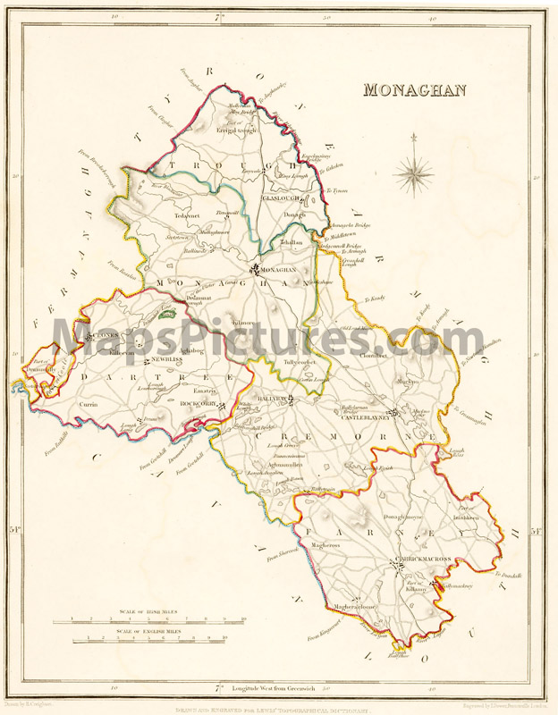 County Monaghan, 1837 map