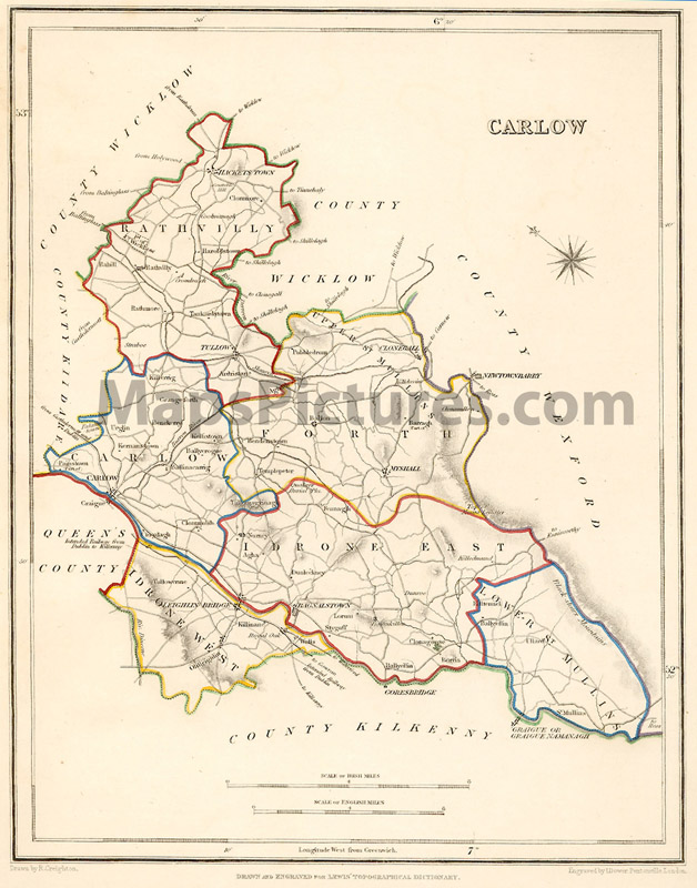 County Carlow, 1837 map