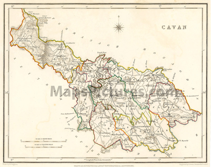 County Cavan, 1837 map