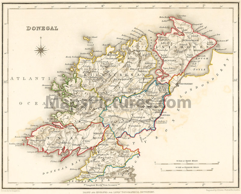 County Donegal, 1837 map