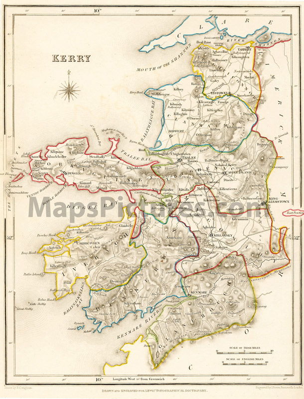 County Waterford, 1837 map