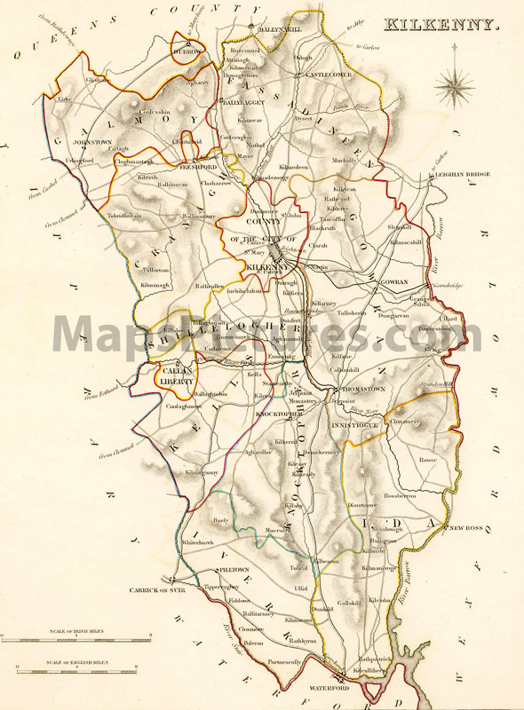 County Waterford, 1837 map