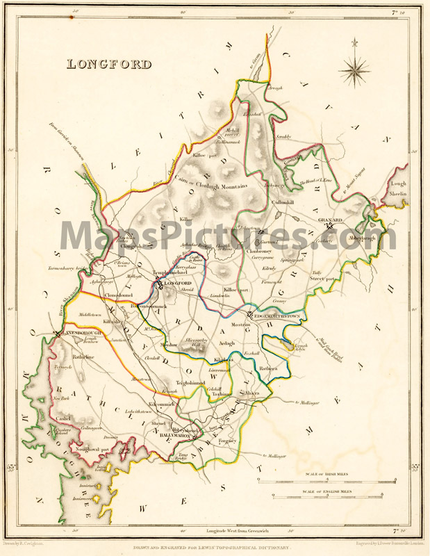 County Longford, 1837 map