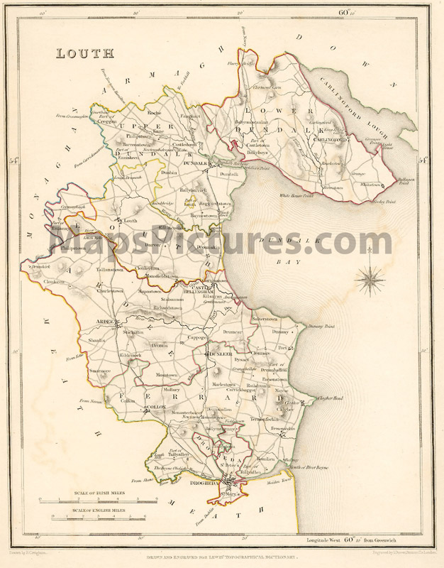 County Louth, 1837 map