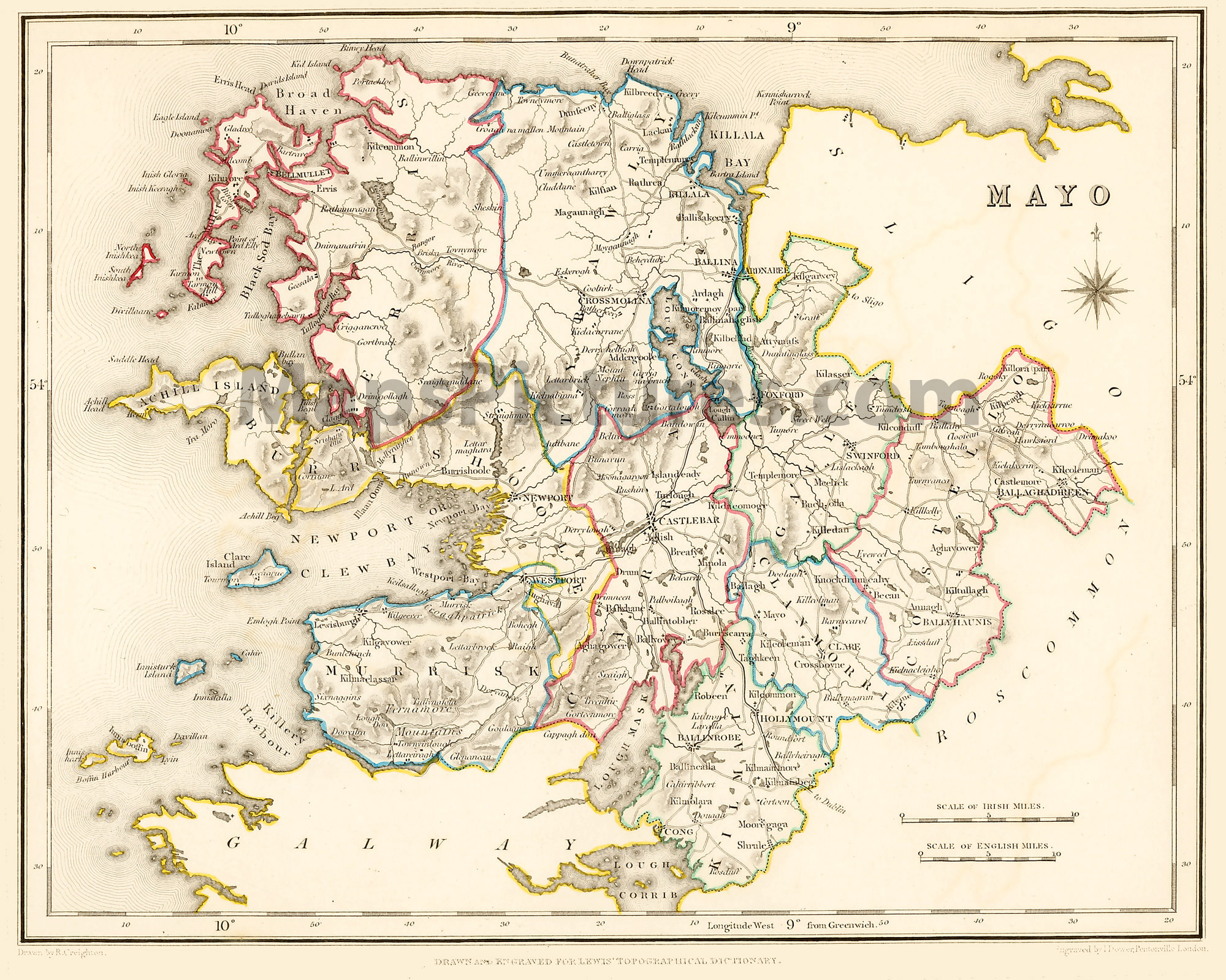 County Mayo, 1837 map