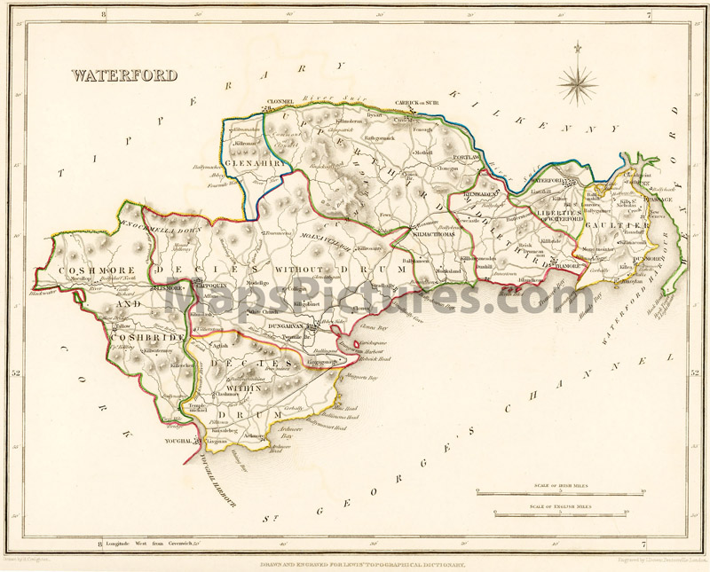 County Waterford, 1837 map