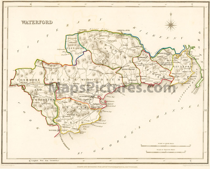 County Waterford, 1837 map