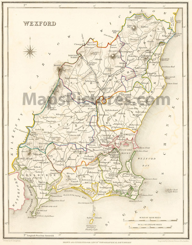 County Wexford, 1837 map